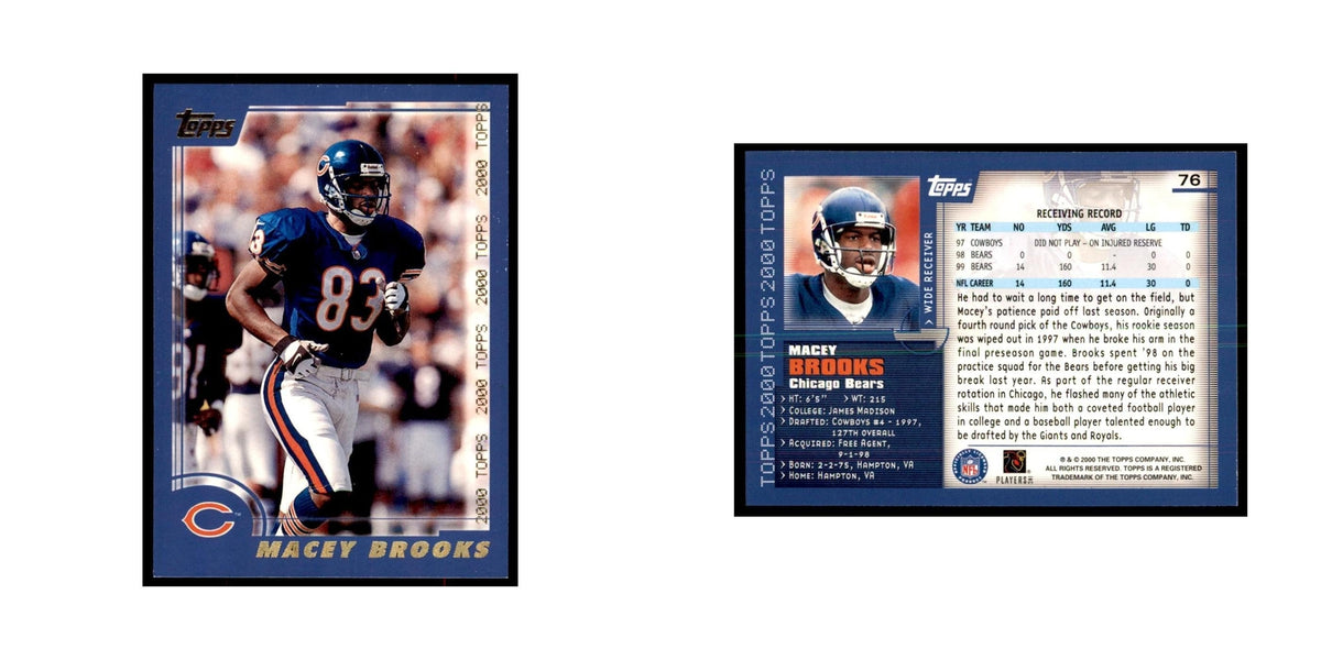 Macey Brooks 2000 Topps #76 Football Cards Football Card NM