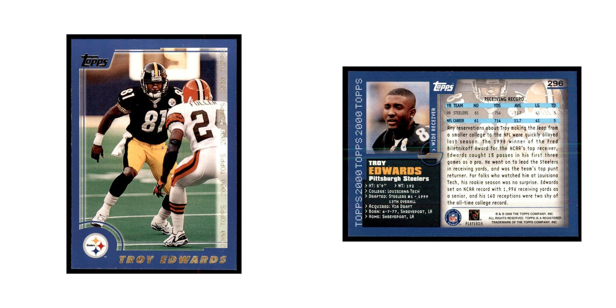 Troy Edwards 2000 Topps #296 Football Cards Football Card NM