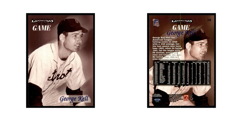 George Kell 1998 Fleer Legends of the Game #14 Baseball Cards Baseball Card NM