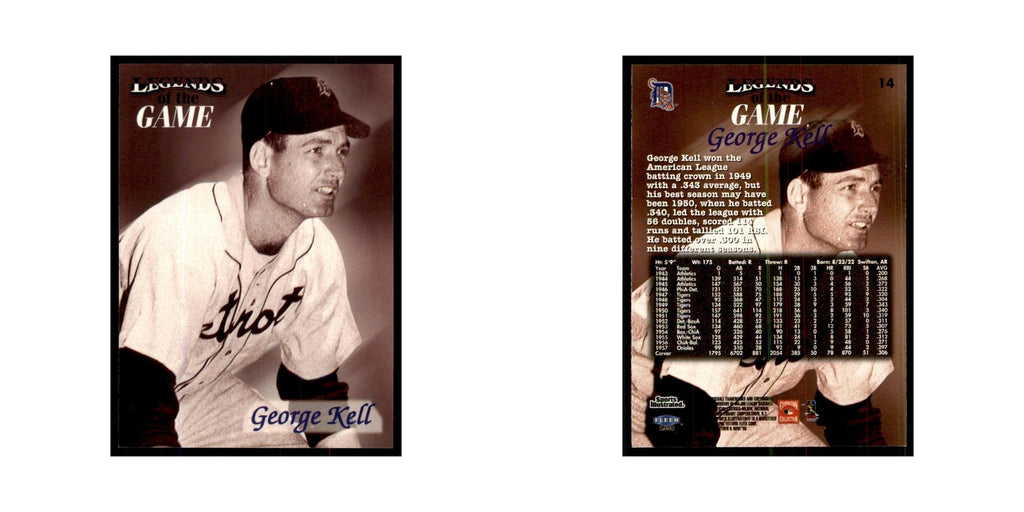 George Kell 1998 Fleer Legends of the Game #14 Baseball Cards Baseball Card NM