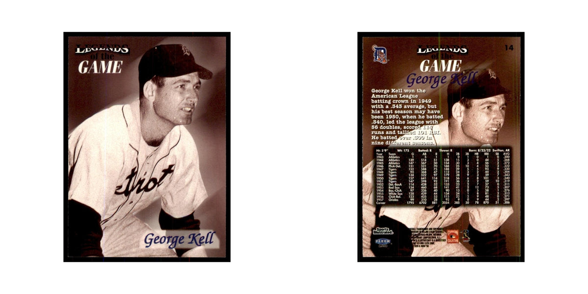 George Kell 1998 Fleer Legends of the Game #14 Baseball Cards Baseball Card NM
