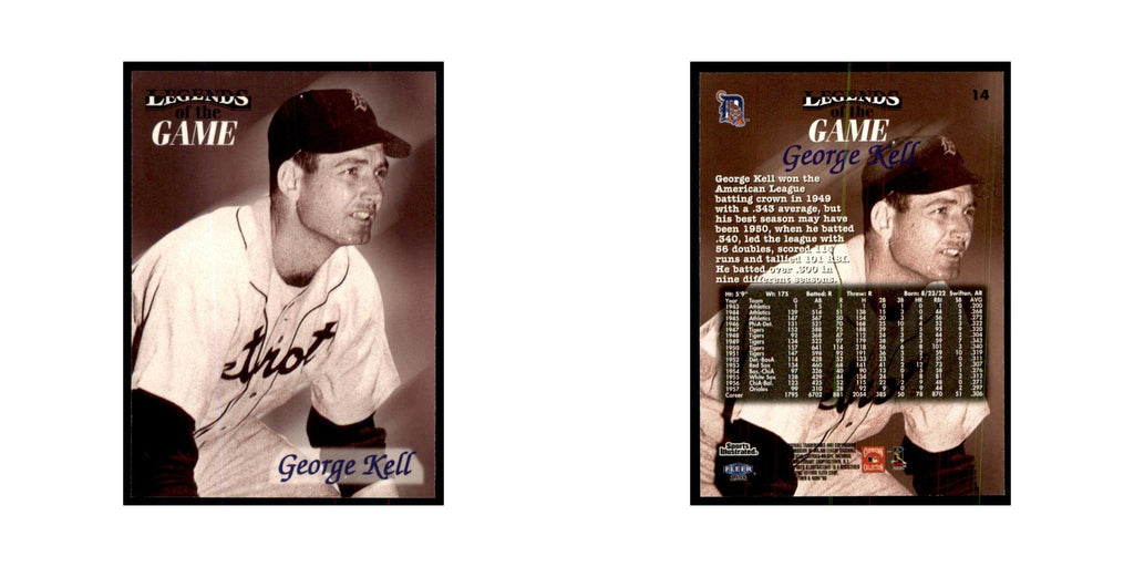 George Kell 1998 Fleer Legends of the Game #14 Baseball Cards Baseball Card NM