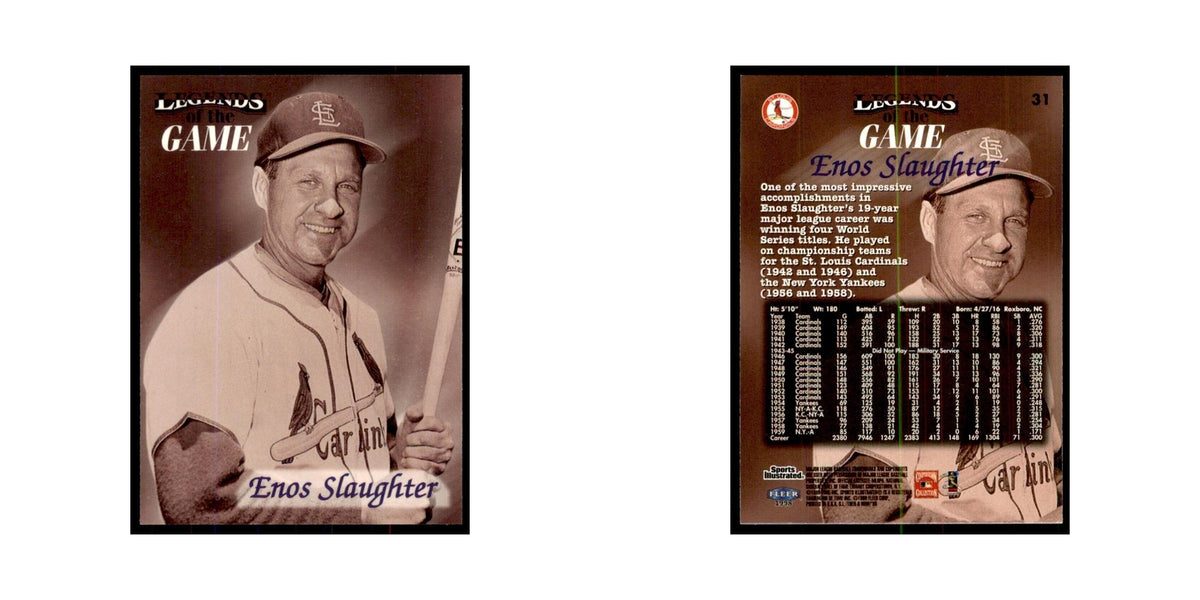 Enos Slaughter 1998 Fleer Legends of the Game #31 Baseball Cards NM
