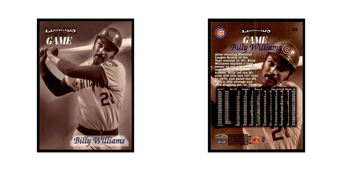Billy Williams 1998 Fleer Legends of the Game #35 Baseball Cards NM