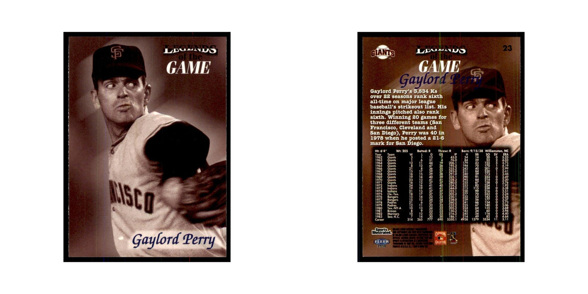 Gaylord Perry 1998 Fleer Legends of the Game #23 Baseball Cards Baseball Card NM