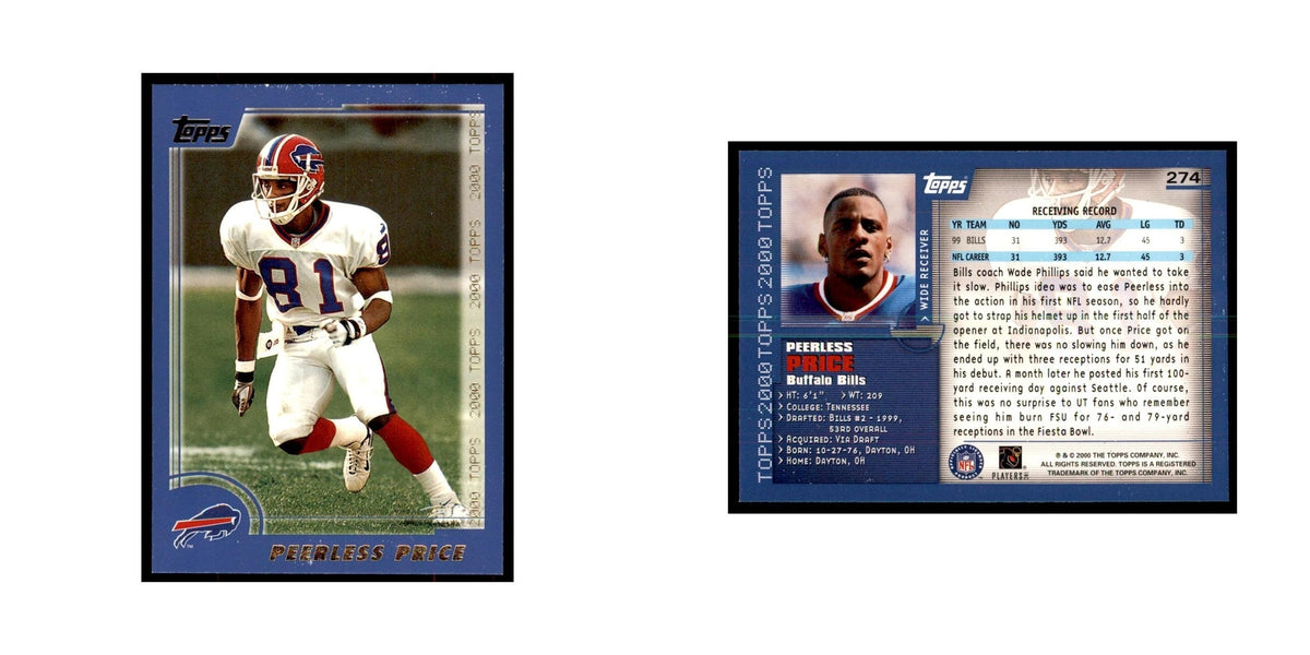 Peerless Price 2000 Topps #274 Football Cards Football Card NM