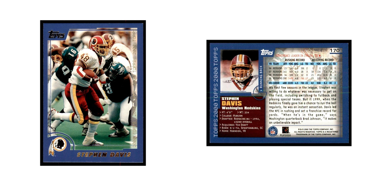 Stephen Davis 2000 Topps #170 Football Cards Football Card NM