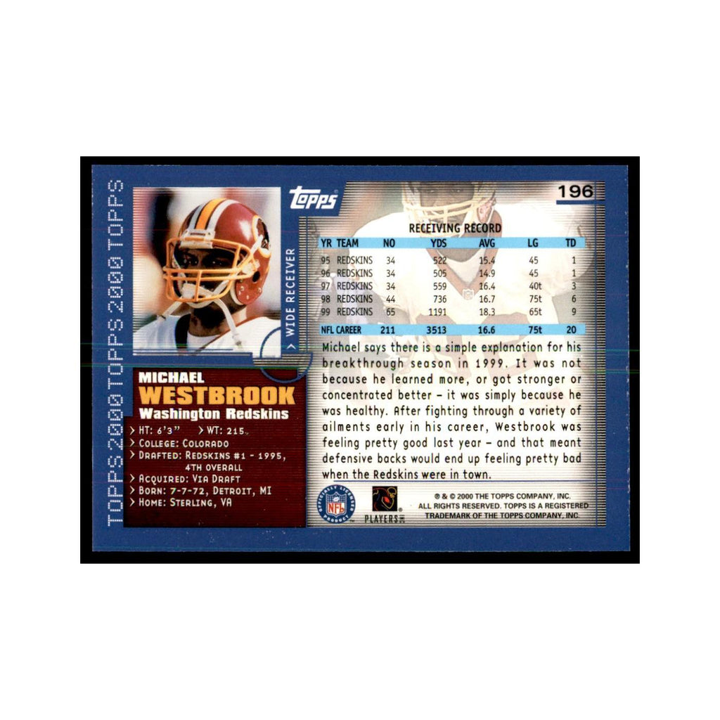 Michael Westbrook 2000 Topps #196 Football Cards Football Card NM