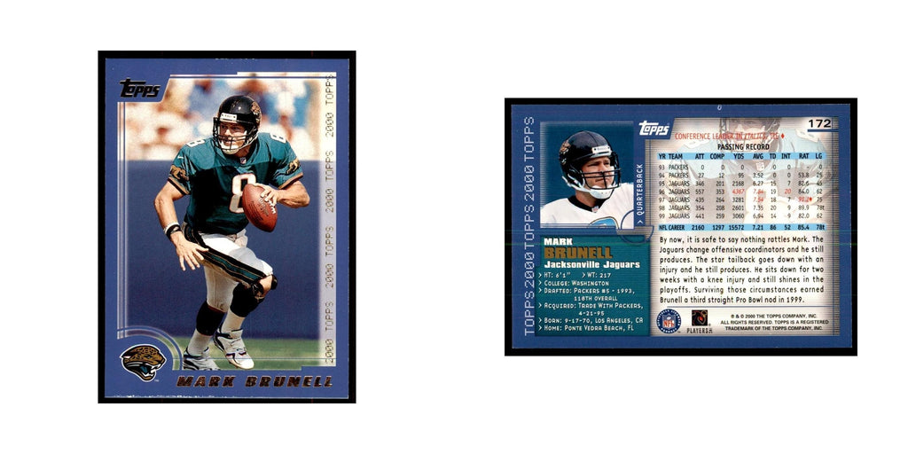 Mark Brunell 2000 Topps #172 Football Cards Football Card NM