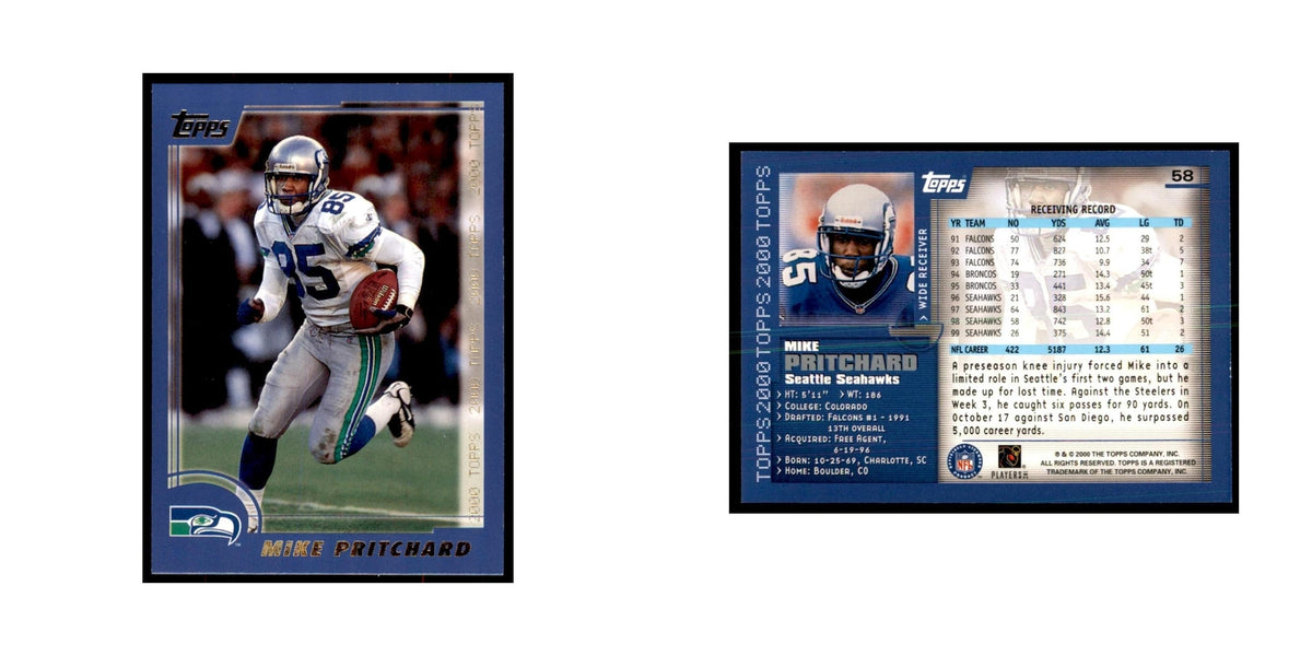 Mike Pritchard 2000 Topps #58 Football Cards Football Card NM