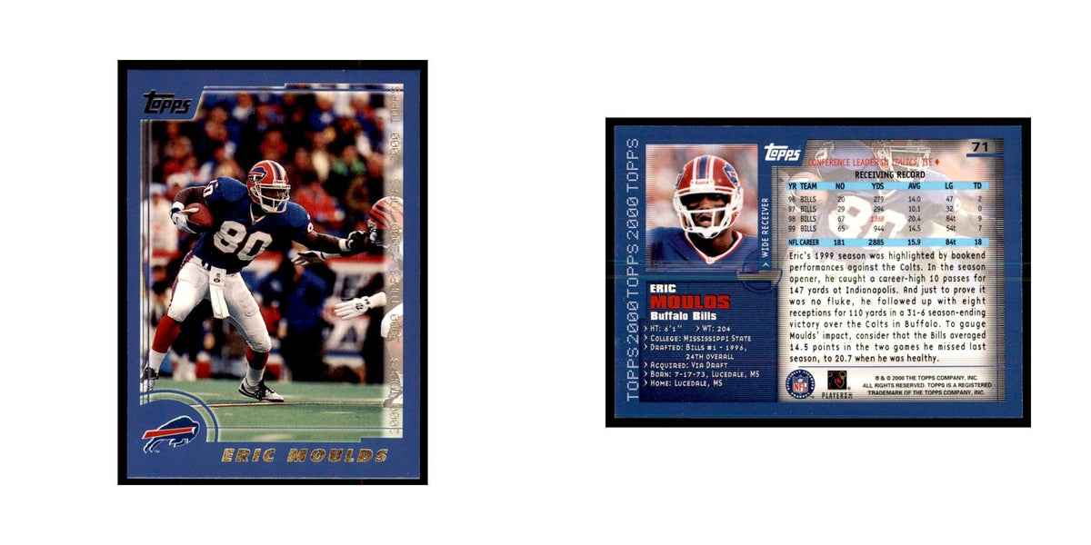 Eric Moulds 2000 Topps #71 Football Cards Football Card NM
