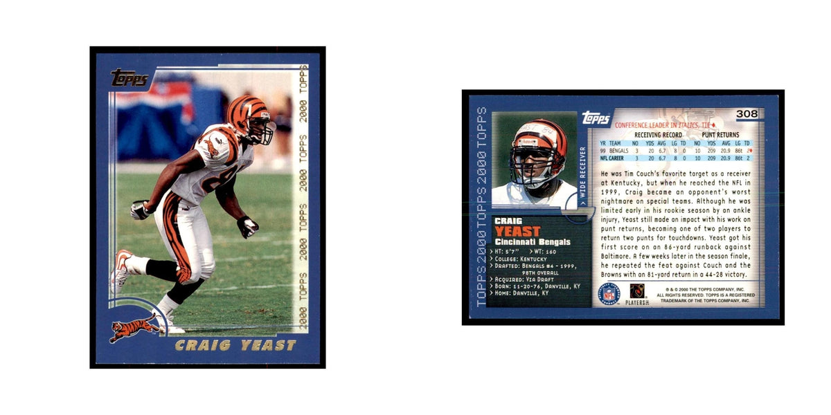 Craig Yeast 2000 Topps #308 Football Cards Football Card NM