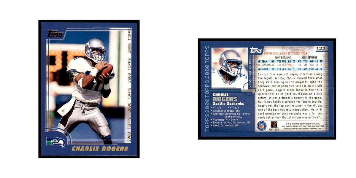 Charlie Rogers 2000 Topps #122 Football Cards Football Card NM