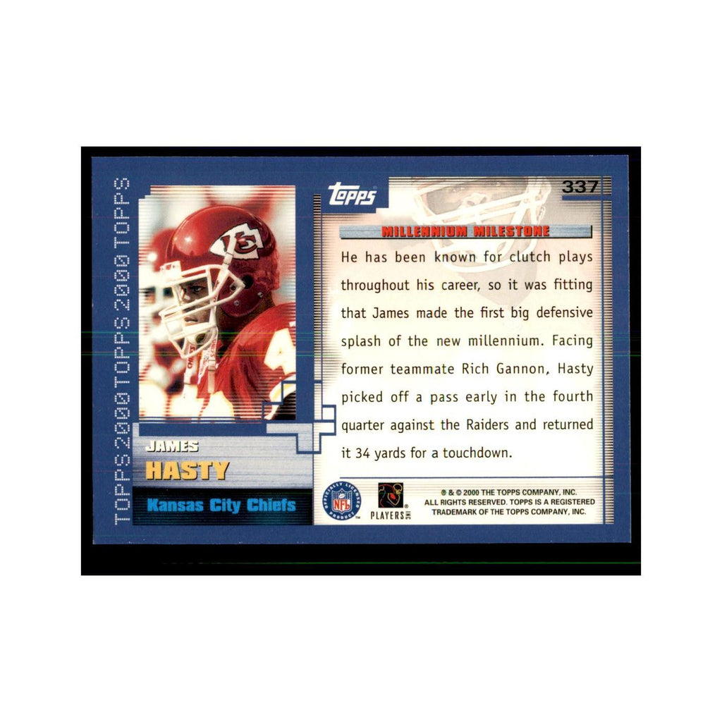 James Hasty 2000 Topps #337 Football Cards Football Card NM