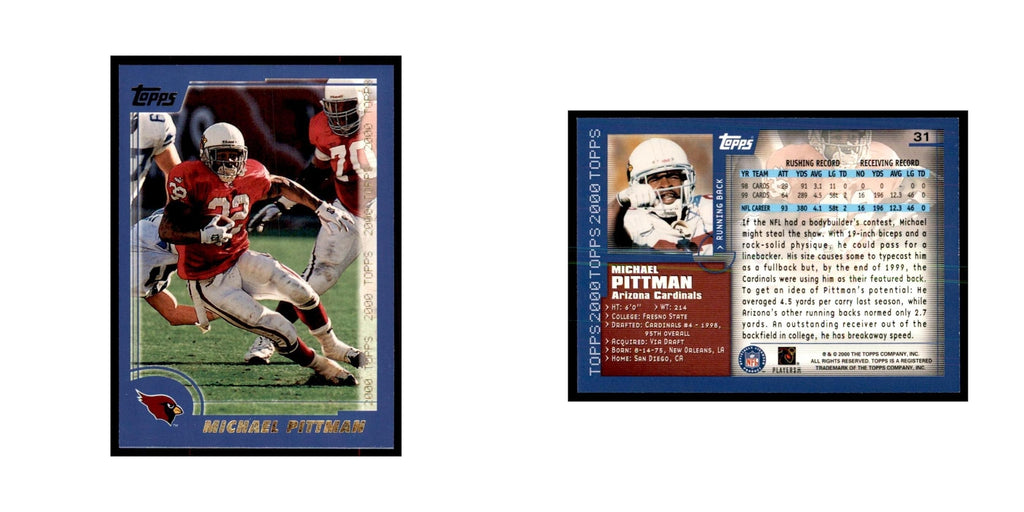 Michael Pittman 2000 Topps #31 Football Cards Football Card NM