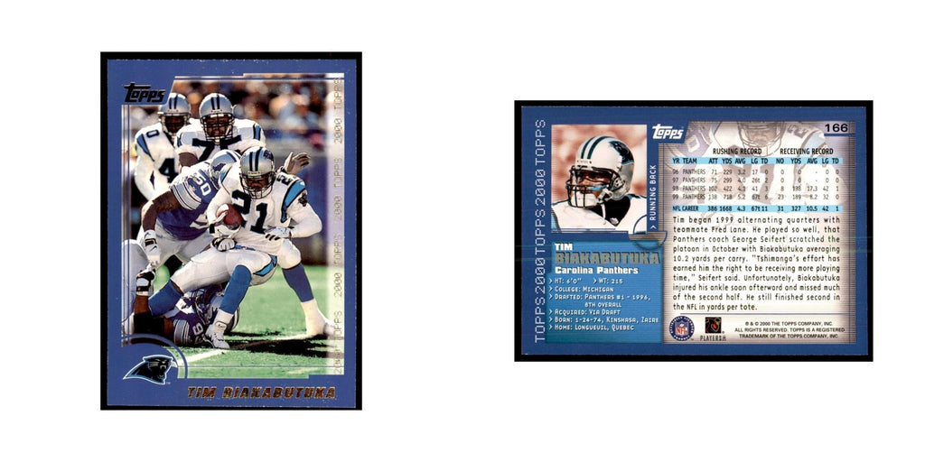 Tim Biakabutuka 2000 Topps #166 Football Cards Football Card NM