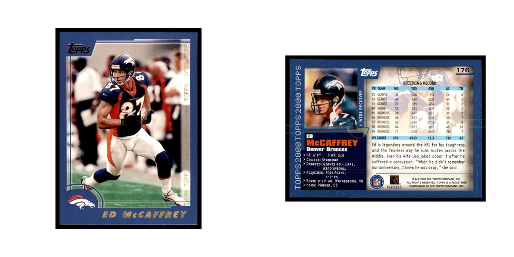 Ed McCaffrey 2000 Topps #176 Football Cards Football Card NM