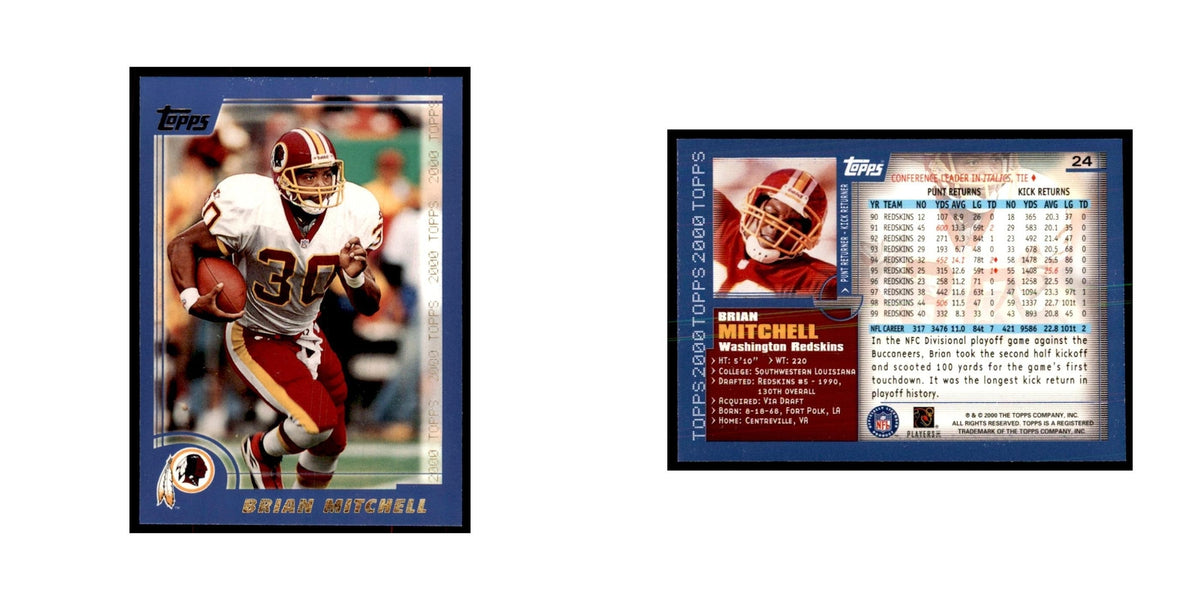 Brian Mitchell 2000 Topps #24 Football Cards Football Card NM