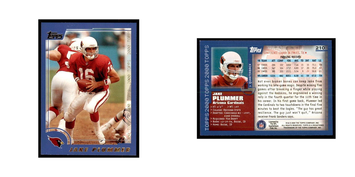 Jake Plummer 2000 Topps #210 Football Cards Football Card NM