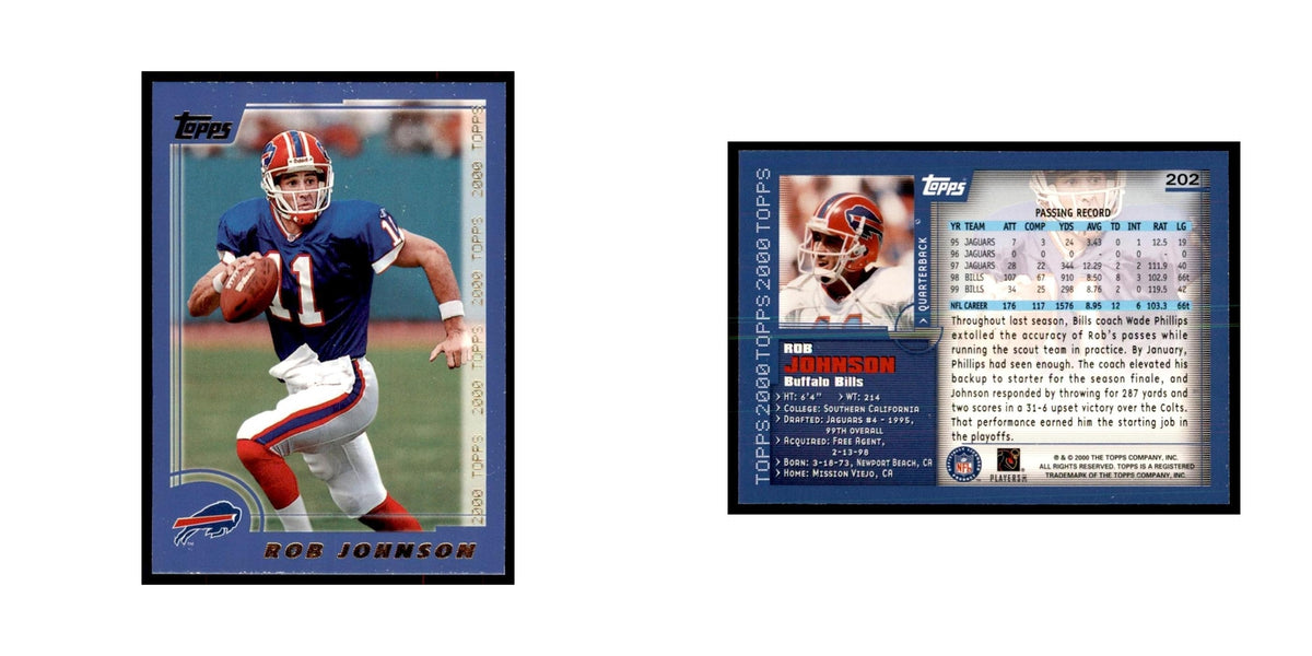 Rob Johnson 2000 Topps #202 Football Cards Football Card NM