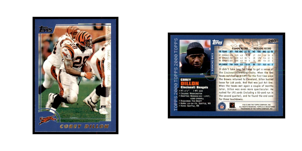 Corey Dillon 2000 Topps #260 Football Cards Football Card NM