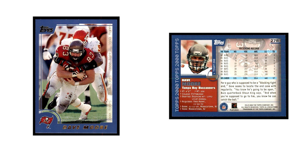 Dave Moore 2000 Topps #278 Football Cards Football Card NM
