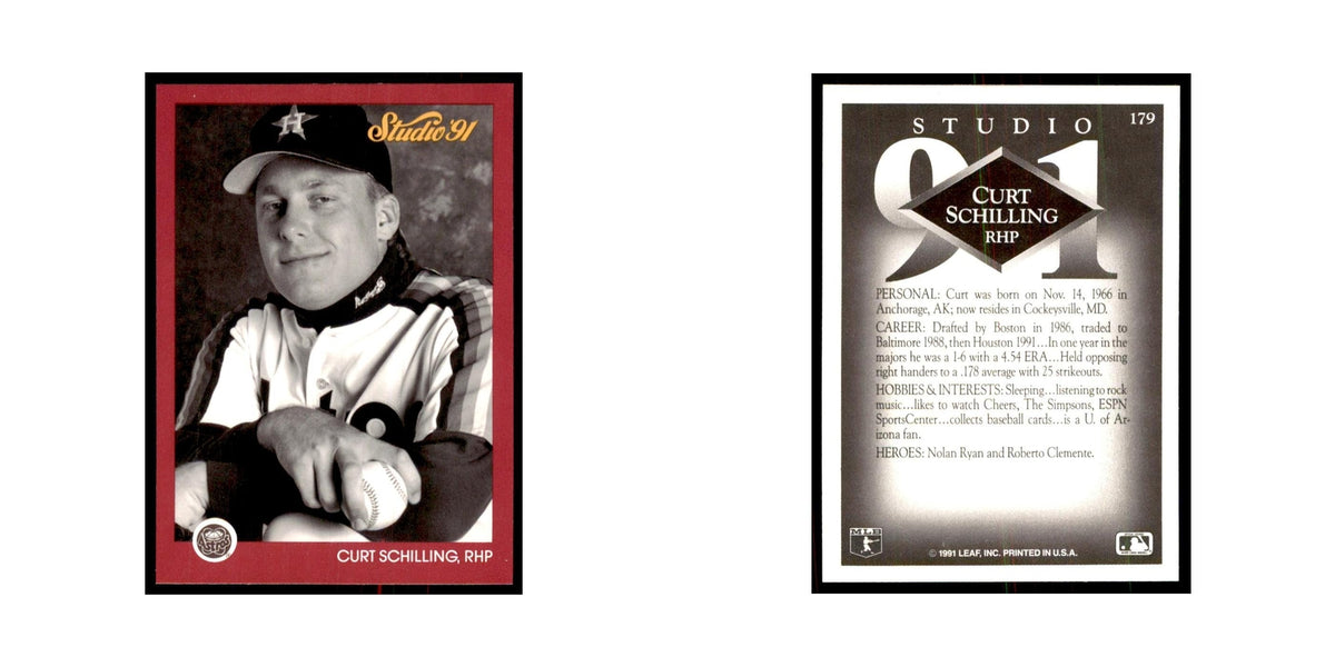 Curt Schilling 1991 Studio #179 Baseball Cards Baseball Card NM