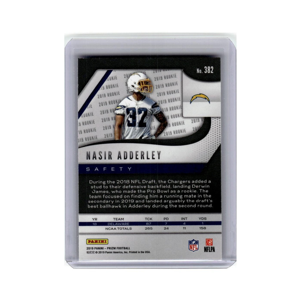 Nasir Adderley Rookie 2019 Panini Prizm #382 Los Angeles Chargers NM