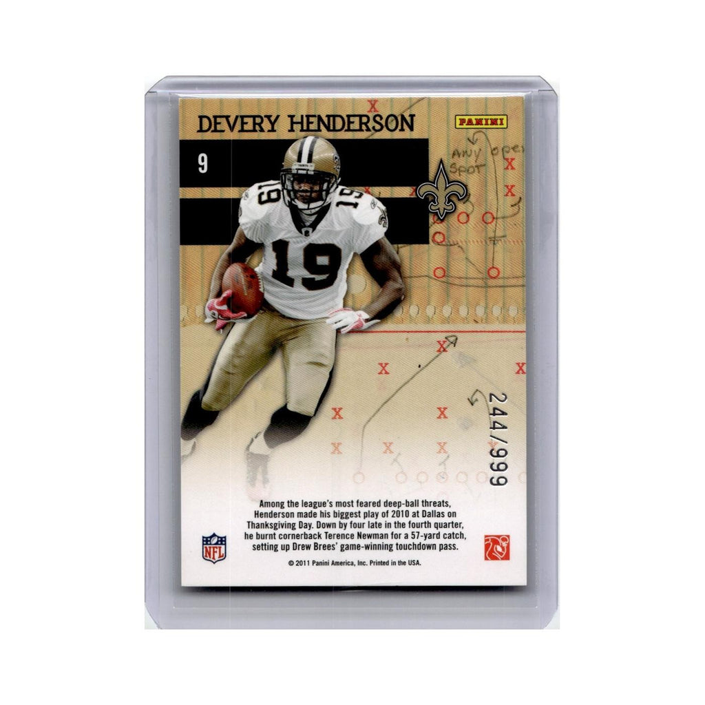 Devery Henderson #/999 2011 Donruss Elite Craftsmen Gold #9 Saints NM