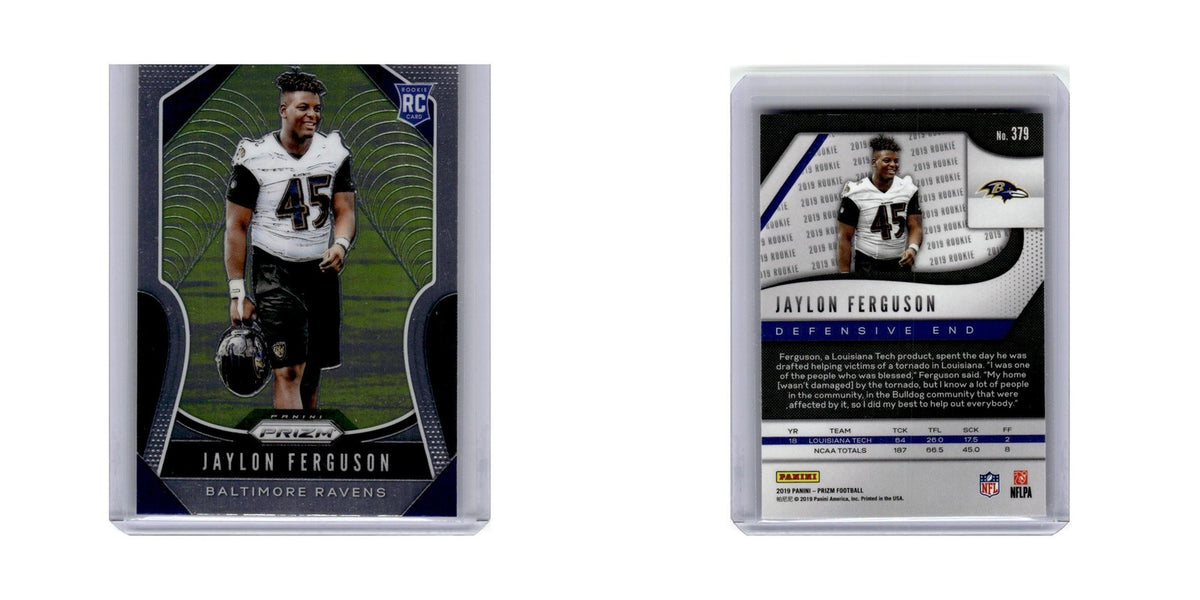 Jaylon Ferguson Rookie 2019 Panini Prizm #379 Baltimore Ravens Football Card NM