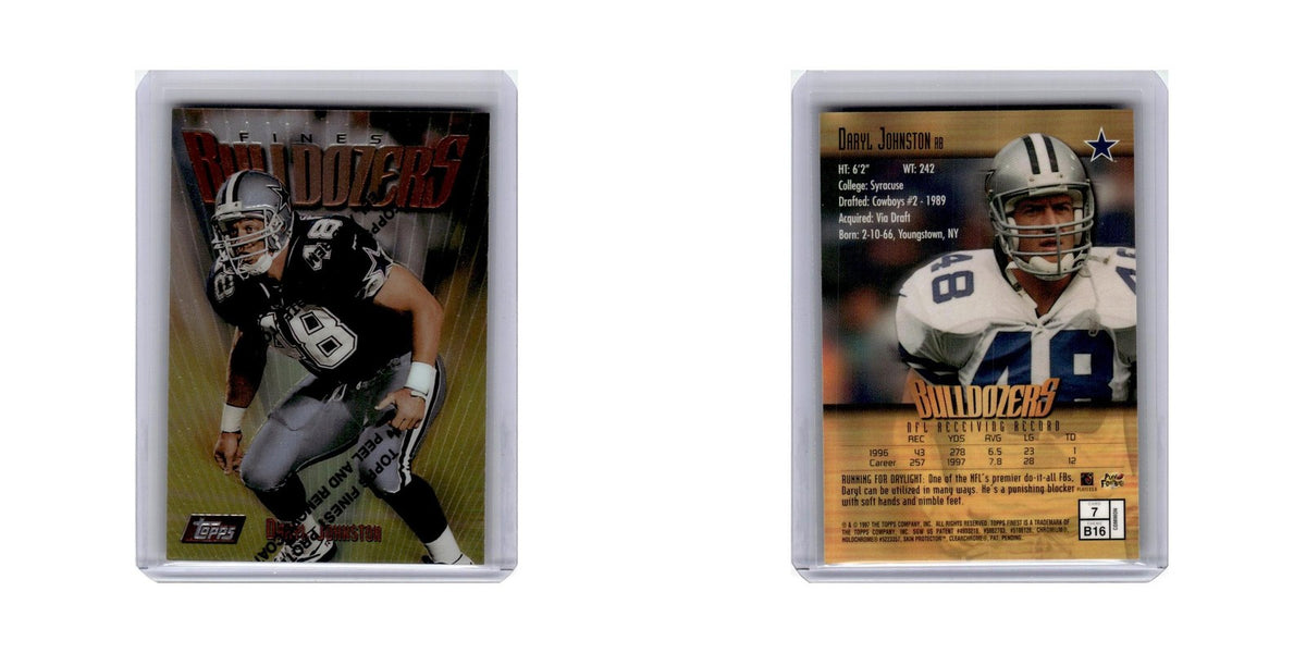Daryl Johnston 1997 Topps Finest #7 Detroit Lions Football Card NM