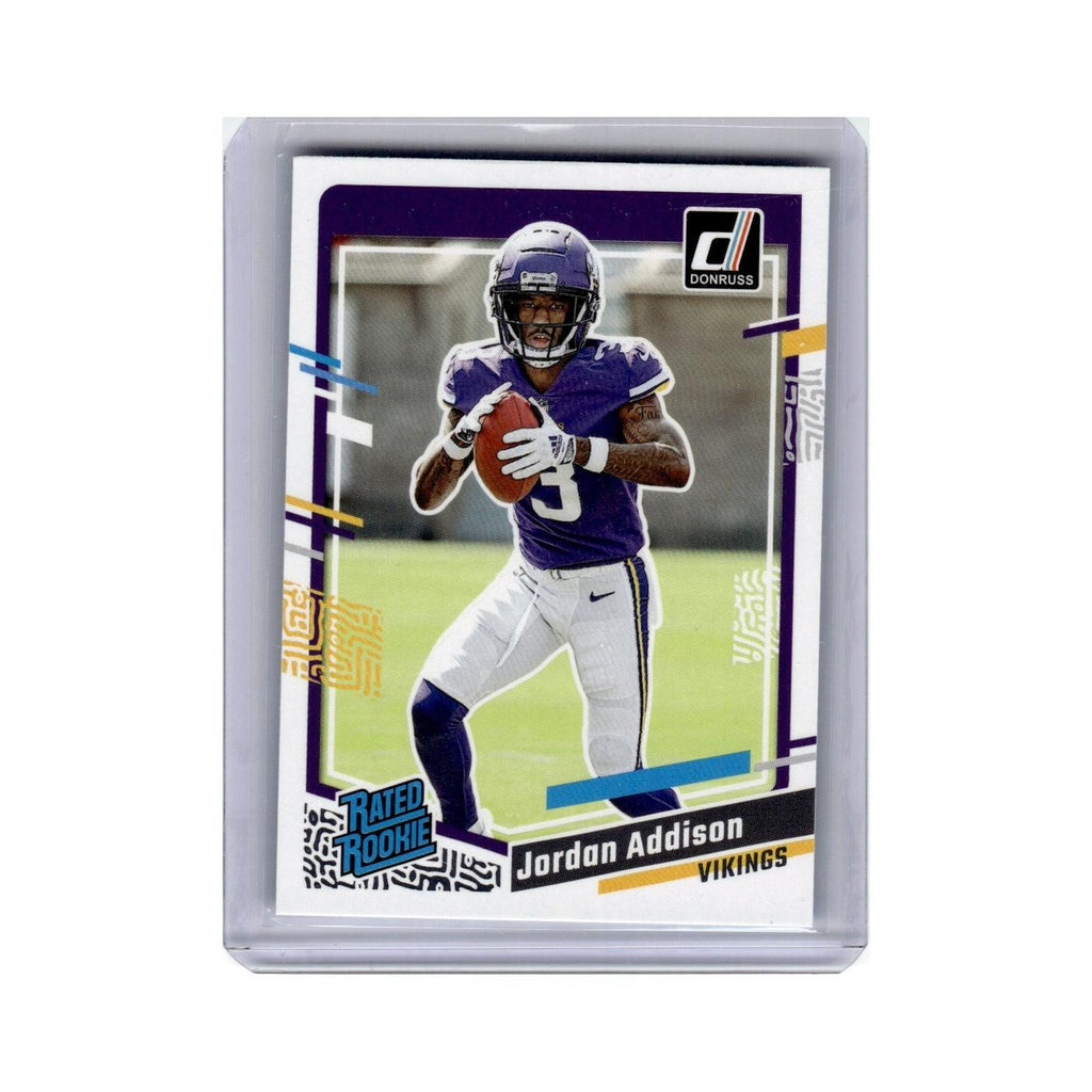 Jordan Addison 2023 Donruss Rated Rookie #368 Minnesota Vikings Football Card NM