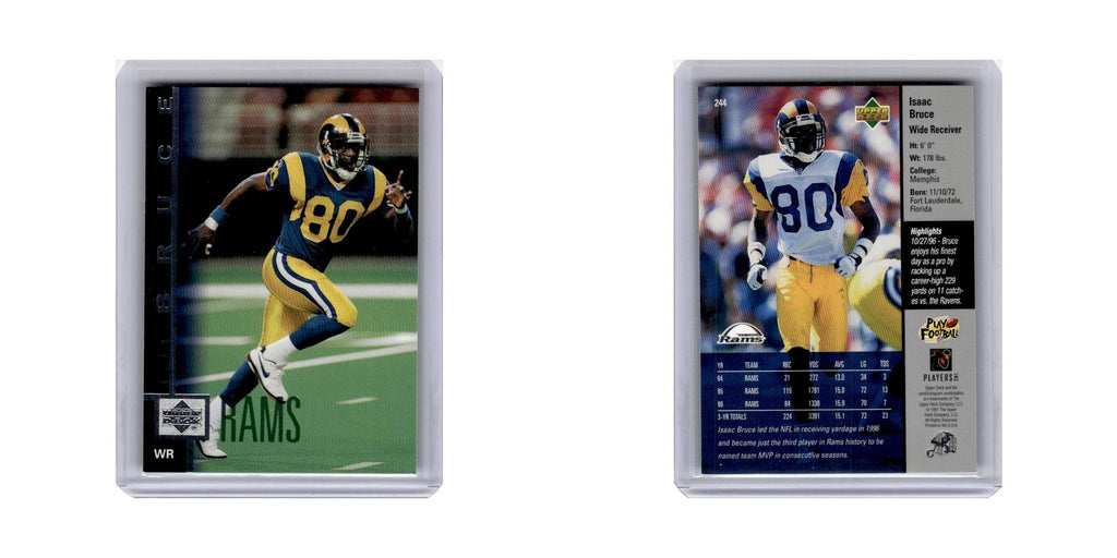 Isaac Bruce 1997 Upper Deck #244 St. Louis Rams Football Card NM