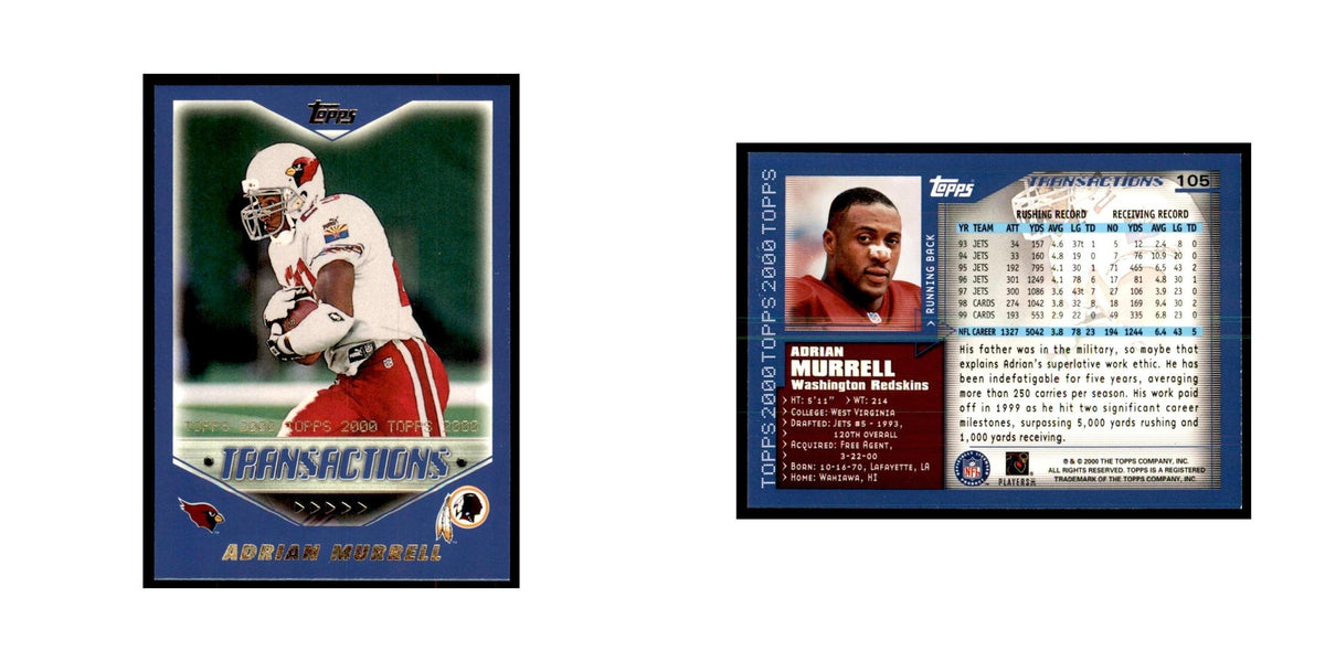 Adrian Murrell 2000 Topps #105 Football Cards Football Card NM