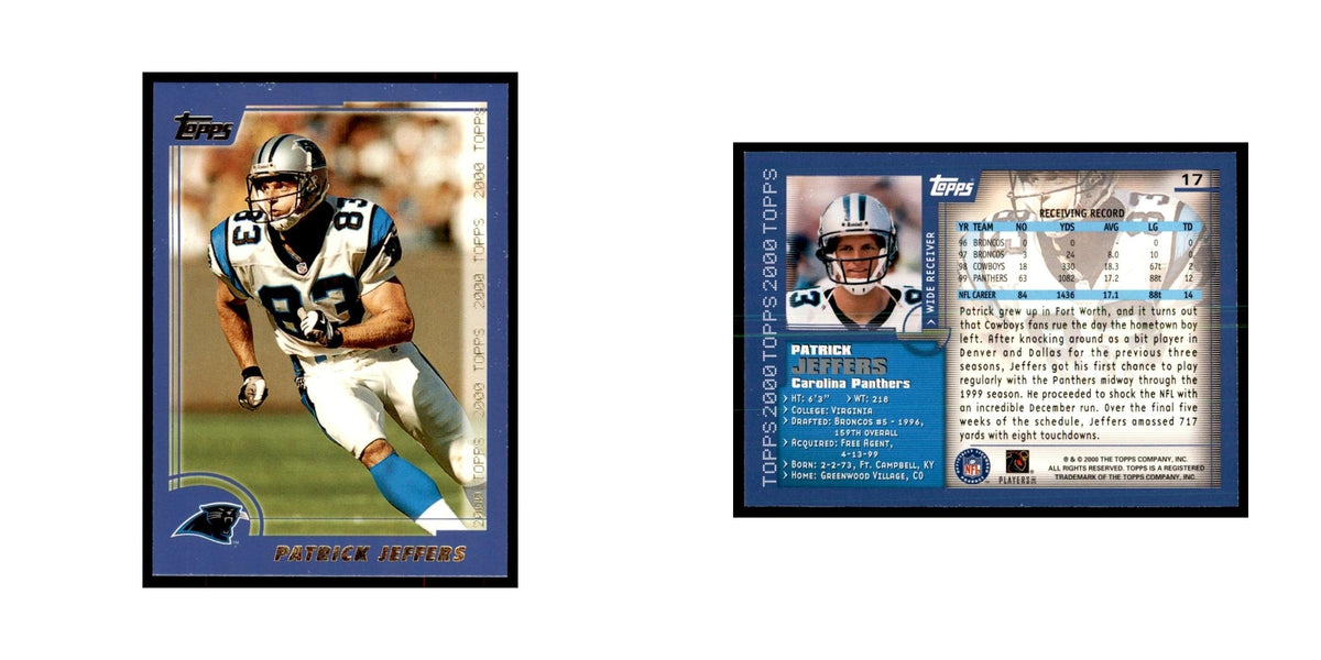Patrick Jeffers 2000 Topps #17 Football Cards Football Card NM