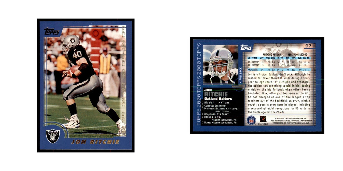 Jon Ritchie 2000 Topps #97 Football Cards Football Card NM