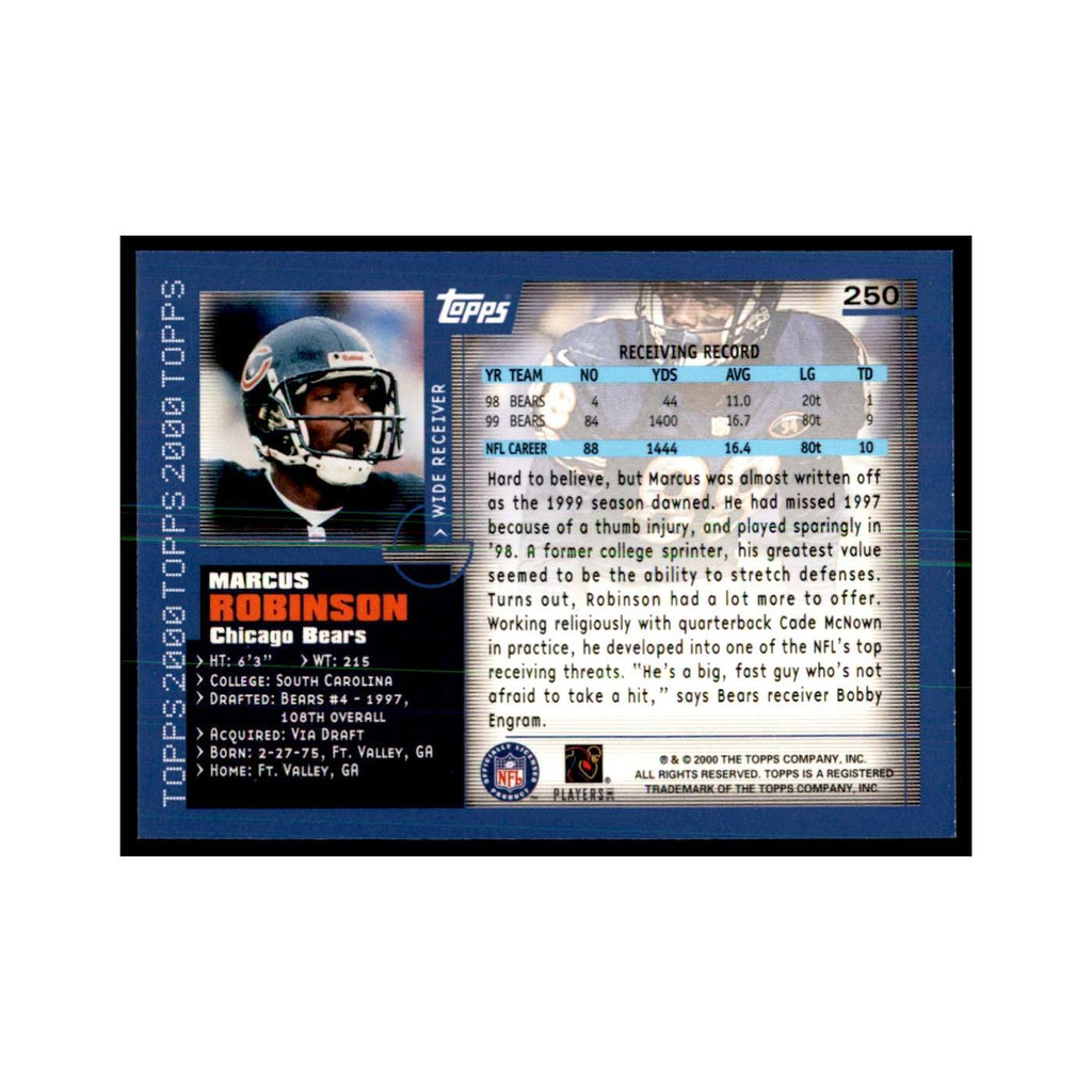 Marcus Robinson 2000 Topps #250 Football Cards Football Card NM