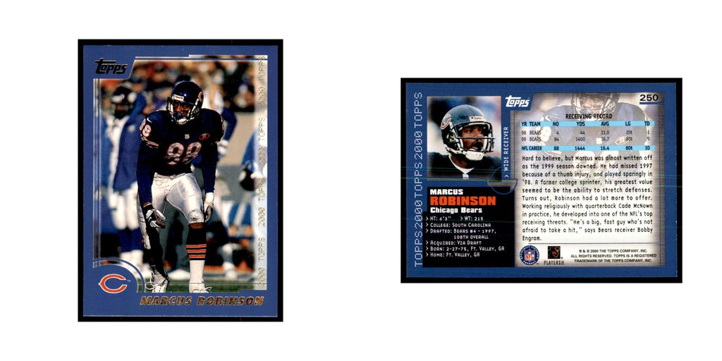 Marcus Robinson 2000 Topps #250 Football Cards Football Card NM