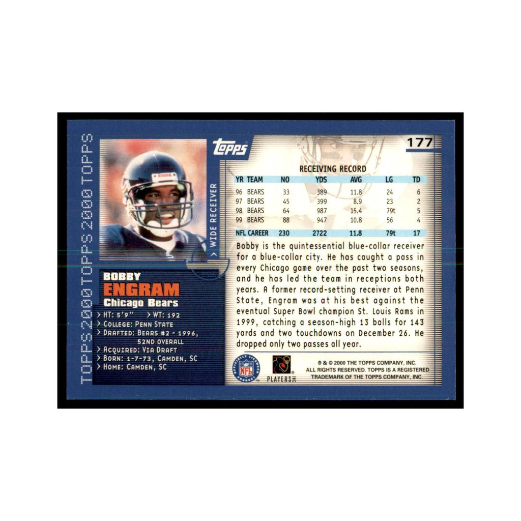 Bobby Engram 2000 Topps #177 Football Cards Football Card NM