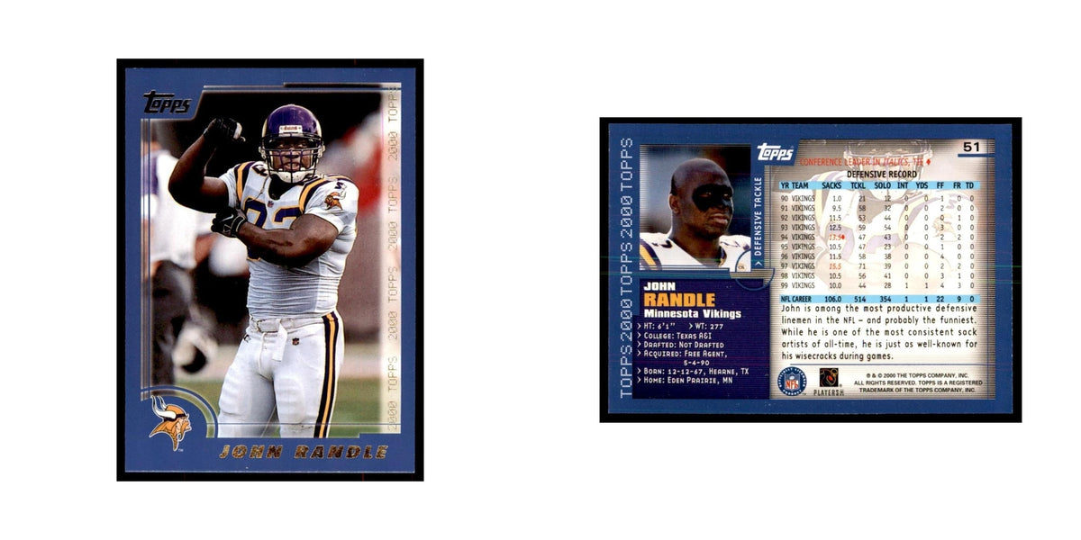John Randle 2000 Topps #51 Football Cards Football Card NM
