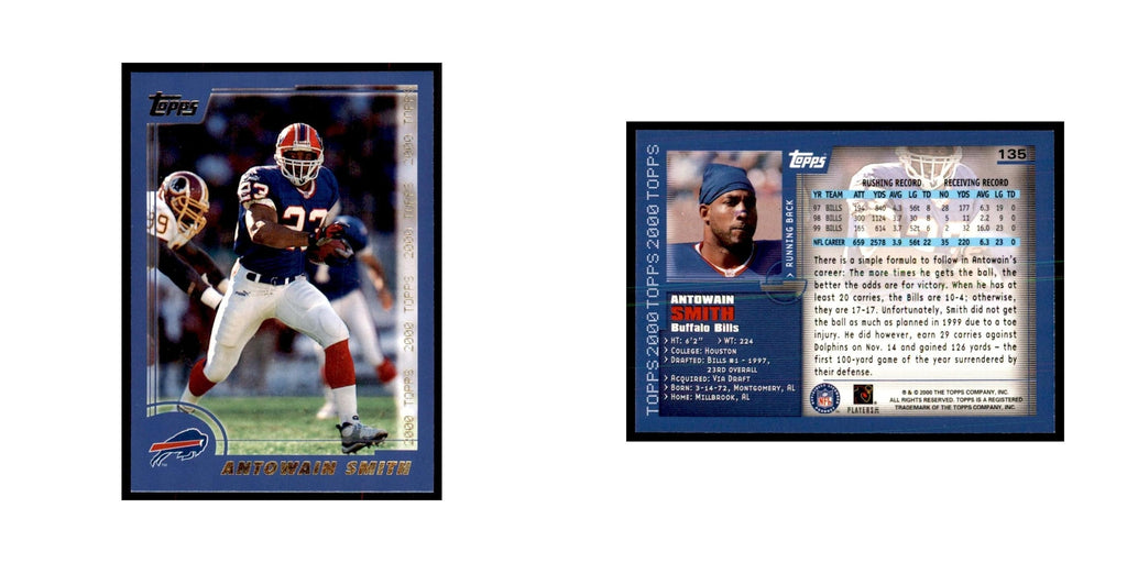 Antowain Smith 2000 Topps #135 Football Cards Football Card NM