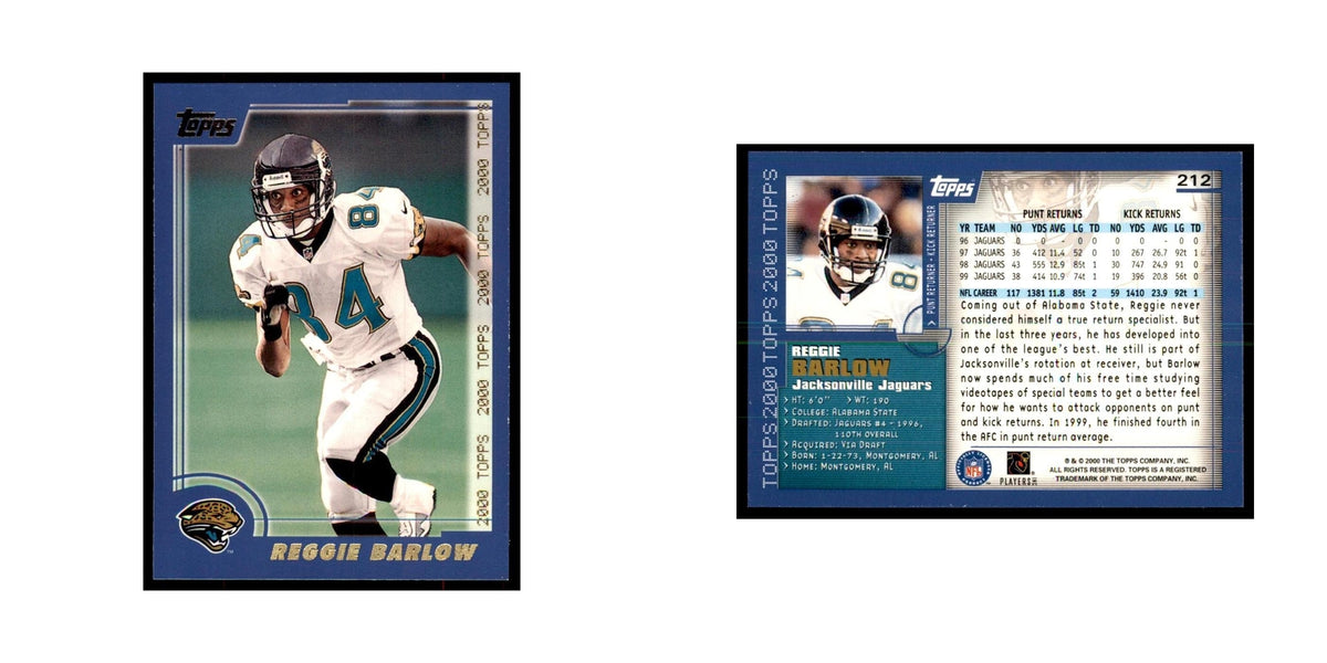 Reggie Barlow 2000 Topps #212 Football Cards Football Card NM