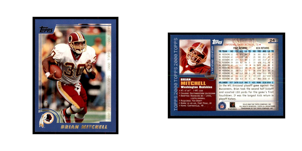 Brian Mitchell 2000 Topps #24 Football Cards Football Card NM