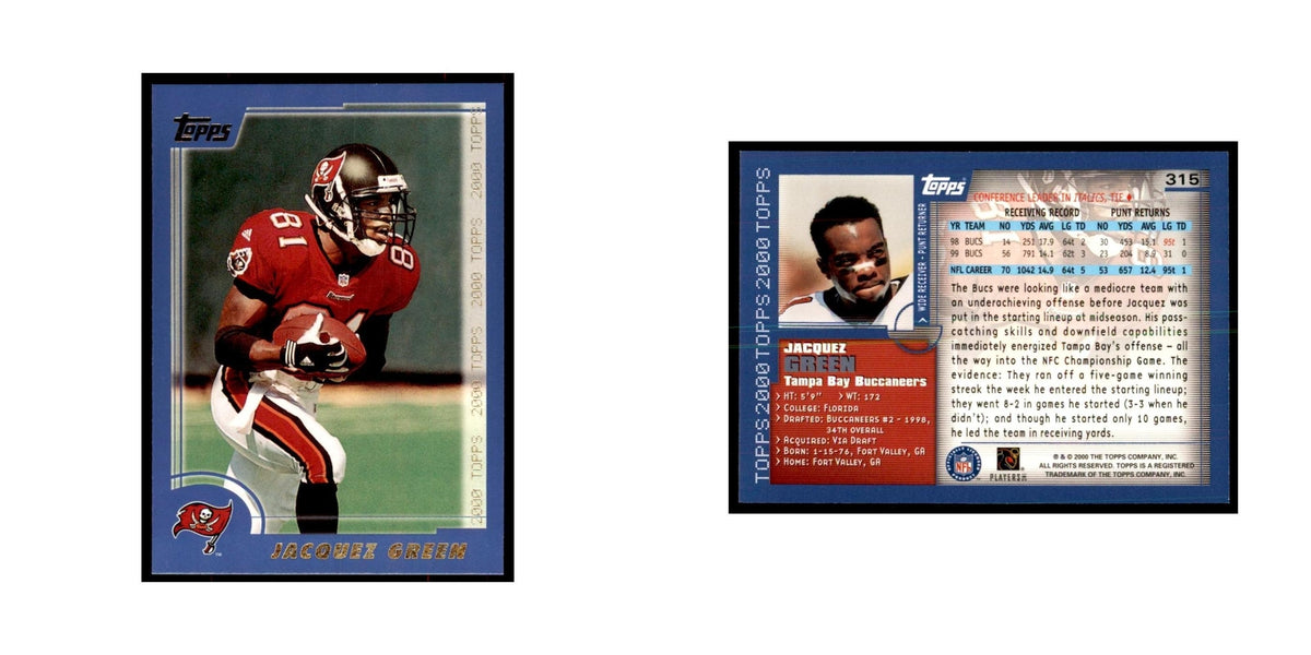 Jacquez Green 2000 Topps #315 Football Cards Football Card NM