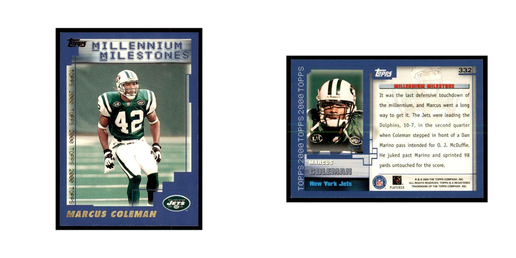 Marcus Coleman 2000 Topps #332 Football Cards Football Card NM