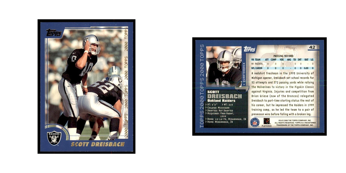 Scott Dreisbach 2000 Topps #42 Football Cards Football Card NM