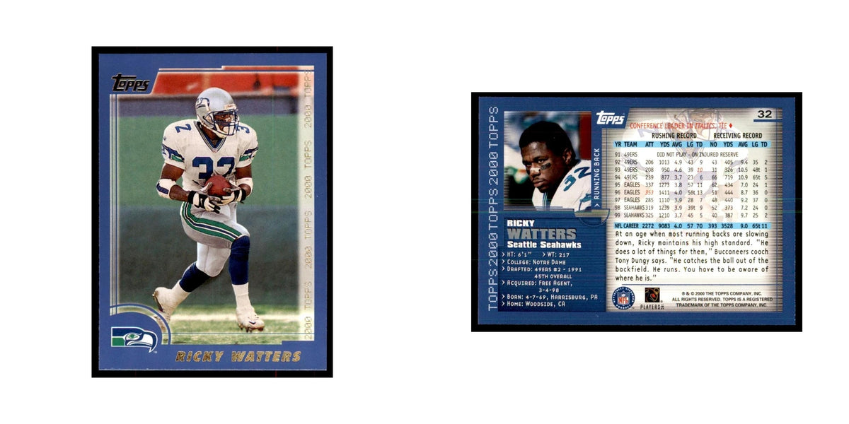 Ricky Watters 2000 Topps #32 Football Cards Football Card NM