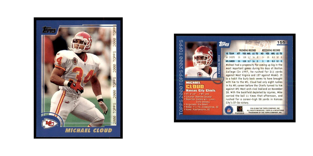 Michael Cloud 2000 Topps #155 Football Cards Football Card NM
