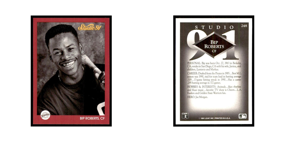 Bip Roberts 1991 Studio #248 Baseball Cards Baseball Card NM