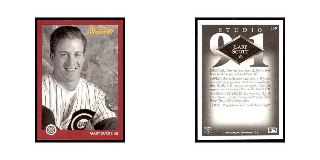 Gary Scott 1991 Studio #159 Baseball Cards Baseball Card NM